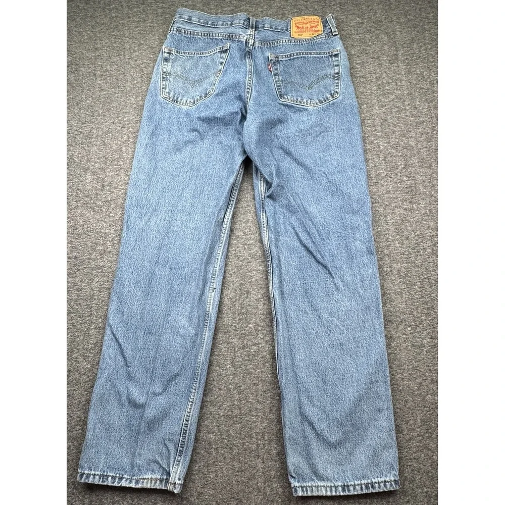 Levi 550 Jeans Mens 34x32 Blue Relaxed Fit Tapered Leg Casual Classic Denim Work